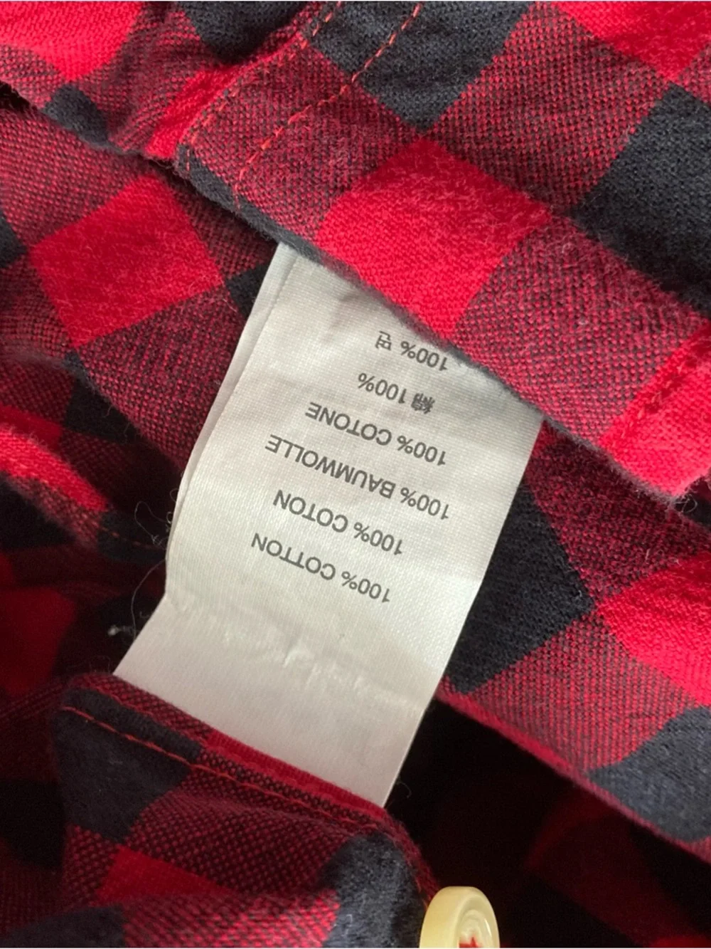 J. Crew Red & Black Buffalo Check Button-Down Slim Fit Shirt